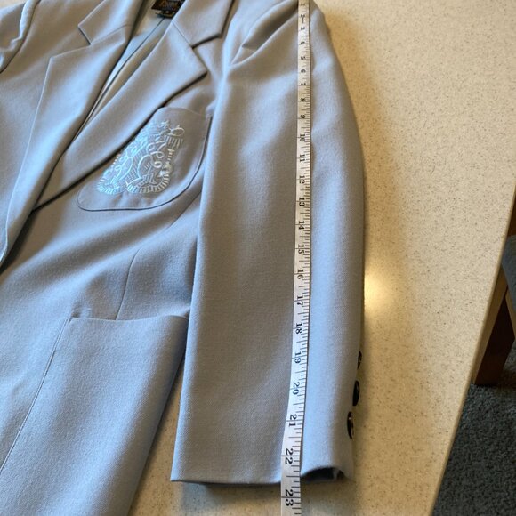 Blue Gray Wool Blazer Jacket EUC Women Size S - Picture 12 of 16